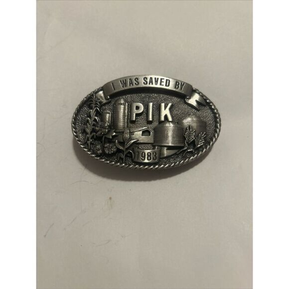 I was saved by PIK 1983 Limited  edition belt buckle #3277 pewter 3”x2” - Picture 1 of 4